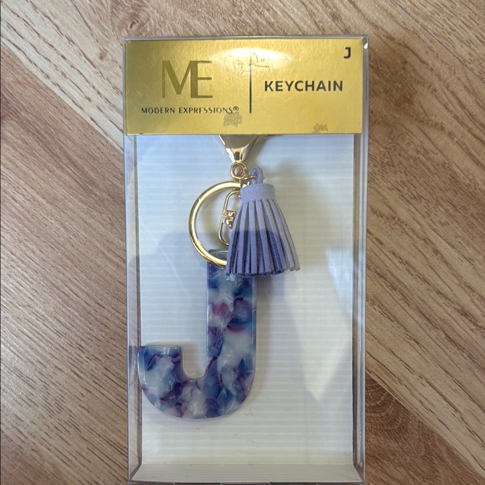 Modern Expressions Purple Keychain